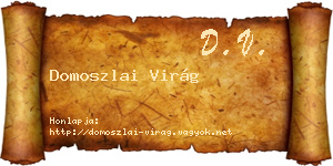 Domoszlai Virág névjegykártya