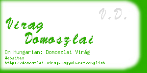 virag domoszlai business card