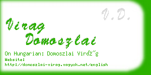 virag domoszlai business card